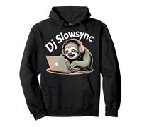 Dj Slowsync Sloth DJ Headphones Laptop LoFi Vibes Pullover Hoodie
