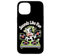 Dj Sounds Like Fun Cow Turntable Vibes Case for iPhone 15
