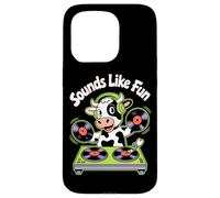 Dj Sounds Like Fun Cow Turntable Vibes Case for iPhone 15 Pro