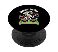 Dj Sounds Like Fun Cow Turntable Vibes PopSockets Adhesive PopGrip