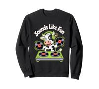 Dj Sounds Like Fun Cow Turntable Vibes Sweatshirt