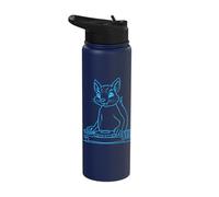 DJ Squirrel Fun Party Music Vibes Outline Stainless Steel Insulated Water Bottle