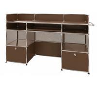 DJ standing desk W 145 cm USM Haller brown - USM DJ STEHPULT 22
