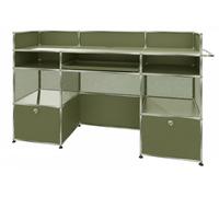 DJ standing desk W 145 cm USM Haller olive green - USM DJ STEHPULT 36