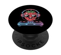 Dj Strawberry Beats Music Sound Fun Vibes PopSockets Adhesive PopGrip
