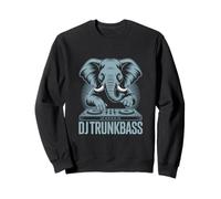 DJ TRUNKBASS Elephant DJ Bass Music Turntable Rave Sweatshirt