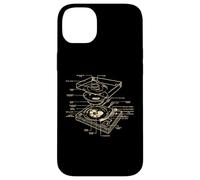 Dj turntable Schematic Party Design Dance Disco Techno Music Case for iPhone 14 Plus