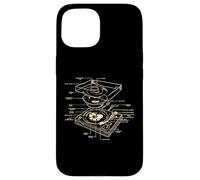 Dj turntable Schematic Party Design Dance Disco Techno Music Case for iPhone 15