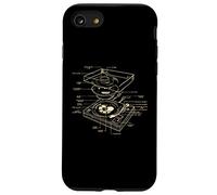 Dj turntable Schematic Party Design Dance Disco Techno Music Case for iPhone SE (2020) / 7/8