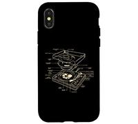 Dj turntable Schematic Party Design Dance Disco Techno Music Case for iPhone X/XS