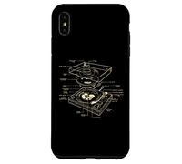 Dj turntable Schematic Party Design Dance Disco Techno Music Case for iPhone XS Max