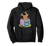 Dj Turntable Vinyl Music With Toast Fun Design Pullover Hoodie