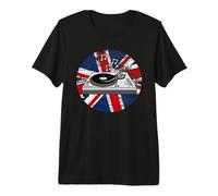 DJ UK Flag Electronic Music Producer British Musician Premium T-Shirt