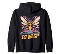 DJ Wasp Buzzing Beats With Electric Style Zip Hoodie