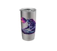 DJ Wolf Turntable DJ Wolf Beatmaker Dance Music Wolf Lover Stainless Steel Insulated Tumbler