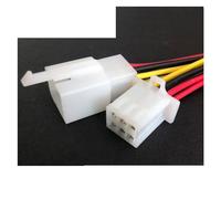 Dj7021-2.8mm Electric Motorcycle Harness Connector 2/3 / 4/6 / 9-pin Steering Lamp Male And Female Butt Terminal Sheath(6p strip line,1sets)
