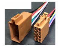 Dj7082-3.5 Car CD 8p Female to Male Harness Connector 8/16 Pin Car Radio 962191-1 Wire Length 15cm(8p strip line,5sets)