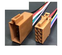 Dj7082-3.5 Car Radio Connector 8p / 8/16 Pin CD Speaker Harness Cable Male Female Mating Boot 962189-1(8p strip line,1sets)