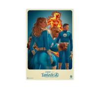 DJAGBW The Fantastic Four Canvas Poster Wall Art Decor Print Picture Paintings for Living Room Bedroom Decoration 20x30inch(50x75cm)