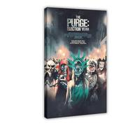 DJAGBW The Purge Election Year MOVIE POSTER Canvas Poster Wall Art Decor Print Picture Paintings for Living Room Bedroom Decoration 08x12inch(20x30cm)