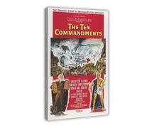 DJAGBW The Ten Commandments 1956 Canvas Poster Wall Art Decor Print Picture Paintings for Living Room Bedroom Decoration 16x24inch(40x60cm)
