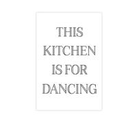 DJAGBW This Kitchen Is For Dancing Print, Kitchen Poster Canvas Poster Wall Art Decor Print Picture Paintings for Living Room Bedroom Decoration 20x30inch(50x75cm)