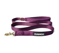 DJANGO Adventure Dog Leash - Strong, Comfortable, and Stylish Dog Leash with Solid Brass Hardware and Padded Handle - Designed for Outdoor Adventures and Everyday Use (Plum Purple)