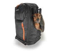 DJANGO Dog Carrier Backpack - Pet Backpack for Small Dogs & Cats with Hip Belt, Laptop Pocket & Water Bottle Sleeve - Travel Dog & Cat Carrier for Hiking, Camping & Commuting (Midnight Black)