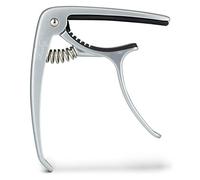 Django Guitar Capo | for Acoustic, Electric, Ukulele & Classical Guitars | Silver | Includes Peg Puller for Changing Strings | Easy To Use Quick-Release | Extra Padding for Neck Protection