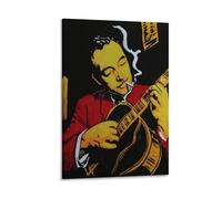Django Reinhardt Canvas Poster Picture Print Canvas Poster Wall Paint Art Posters Decor Modern Home Artworks 20x30inch(50x75cm)