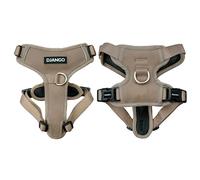 DJANGO Tahoe No Pull Dog Harness - Escape-Proof Dog Harness for Medium & Large Dogs with Front & Back Clips for Everyday Use - Adjustable, Padded, Reflective, Secure, Easy On/Off - Sandy Beige, Large