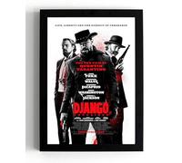 Django Unchained, 2012 Film Movie Classic A5 Black Framed Wall Art Print 21 x 16 cm American revisionist Western film written and directed by Quentin Tarantino