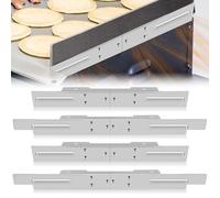 DJAPWPX-4Pcs Griddle Wind Guard Retractable Griddle Wind Screen Magnetic Wind Guard Stainless Steel Griddle Part Heat Resistant Grill Accessories for 28 to 36 Inch Griddles