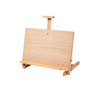 DJAR Adjustable Tabletop Easel for Artists & Beginners, Solid Beech Wood Desktop Sketching Drawing Painting Board Easel, Holds Canvas up to 23", Natural