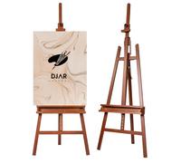 DJAR Art Easel Stand for Painting, Solid Beech Wood Adjustable Large Studio Floor Easel with Storage Tray for Adults Students, Hold Canvas up to 49" (Walnut)