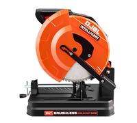 DJBL 355mm Brushless Metal Cutting Saw 3500W 3 Cutting Speeds 45° Angle Capability, 66 Teeth Ferrous Metal Blade, 220V