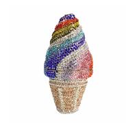 DJBM Cute Cupcake Rhinestone Clutch Diamond Crystal Purse Evening Bags for Women Party Wedding Cocktail Prom, Multicolor B