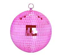 DJBoomy 8 Inch Hanging Mirror Disco Ball: Pink Disco Balls Decorations Mirror Ball with Hanging Ring for Party Decor Home Events DJ Parties