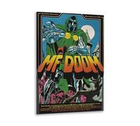 DJBratsche MF DOOM Poster Doomsday Album Hip-hop Posters Comic Music Poster for Room Aesthetic Canvas Wall Art Bedroom Decor16x24in Framed, style-3