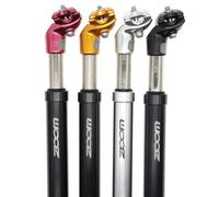 DJC Bike Suspension Seatpost Shock Absorber Damper Post 27.2 30.9 31.6 mm, Lightweight Aluminum Body (Full Silver Color, 30.9mm)
