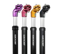 DJC Bike Suspension Seatpost Shock Absorber Damper Post 27.2 30.9 31.6 mm, Lightweight Aluminum Body (Black Head, 27.2mm)