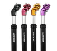 DJC Bike Suspension Seatpost Shock Absorber Damper Post 27.2 30.9 31.6 mm, Lightweight Aluminum Body (Black Head, 31.6mm)