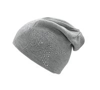 DJC BOUTIQUE Chemo Beanie Hat for Kids Petite Soft Knitted Cap Hat Turban Headwrap Scarf Lined Toddler Star Design Light Grey