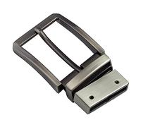 DJCAIZYY 1 3/8"(35mm)-1.5"(40mm) Belt Buckle Replacement belt Buckle Reversible Classic Business, Grey Brushed, 1 3/8" (35mm)
