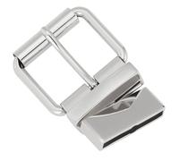DJCAIZYY 1.5" (40mm) Reversible Belt Buckle Replacement Belt Buckle, Bright Silver, 1.5"