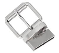 DJCAIZYY 1.5" (40mm) Reversible Belt Buckle Replacement Belt Buckle, Silver Brushed, Large