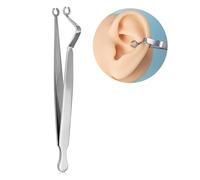 DJCIW Ear Nose Septum Piercing Kit, Horseshoes Ring Piercing Kit for All Piercings 316L Stainless Steel 14G Piercing Needles Piercing Taper and Disposable Clamps Kit, Stainless Steel, no gemstone