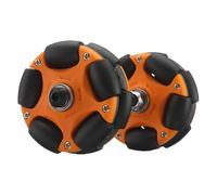 DJCRAWLER 58mm Omni Rack Easy Wheels (Silent Standard Edition) for Brompton Folding Bike and Electric Bike, 10KG Load Omni-Directional Roller Replacement Accessory(Orange)