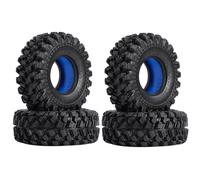 DJCRAWLER Super Large Soft 1.3 Inch Tire 70 * 26mm Muddy Swamp Tire for SCX24 TRX4M AX24 1/18 1/24 Micro Crawler,T1320, Come with Blue Silicone inserts (Extended version)