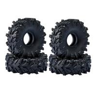 DJCRAWLER Super Soft 1.0 Mud Tires，Large 74*27mm Tire TRX4M F-150 1/18 1/24 Axial SCX24 AX24 FMS FCX24 Ultimate 4x4 4WS Mini RC Crawler XC-1 RTR，Muddy Swamp Tyres，Come with Double Layer Sponges，Black